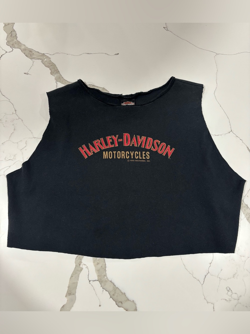 Harley-Davidson Black Tank Top with Red and Gold Logo